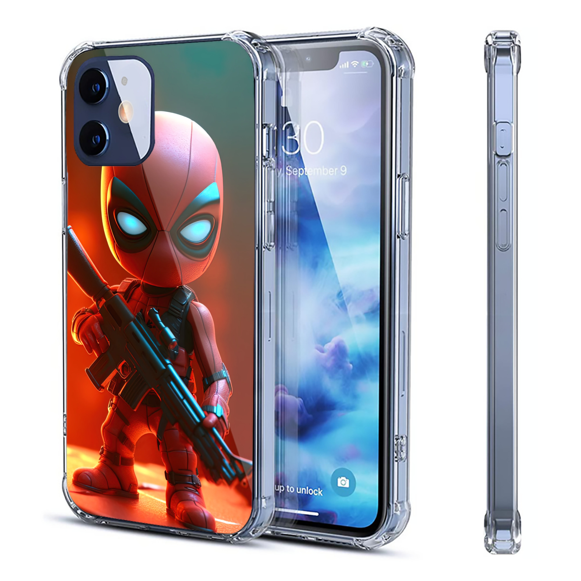 （画像用） Spider Man スパイダーマン 【iPhone 12シリーズ対応】透明スマホケース（クリアソフトケース）